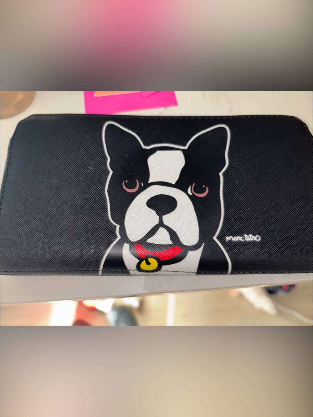 Marc Tetro Black Dog Zip-Around Wallet